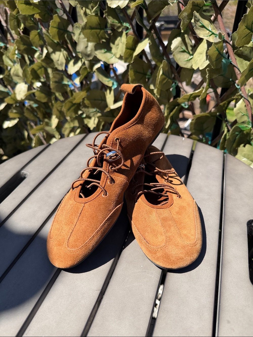 Zara Slip In Loafers in Cognac Brown